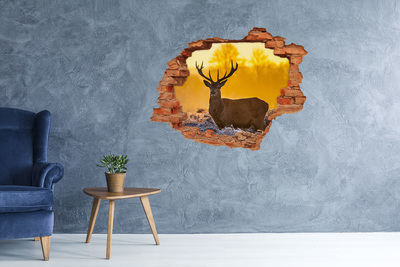 Fototapeta diera na stenu Jeleň sunrise