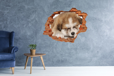 Diera 3D fototapeta nálepka Akita šteňa