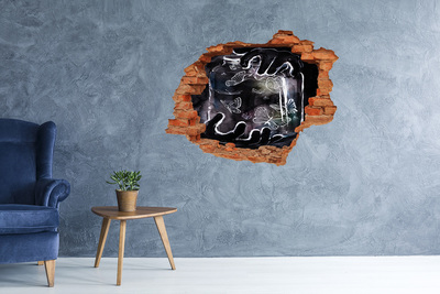 Samolepiaca diera na stenu Motýle v magickom priestore