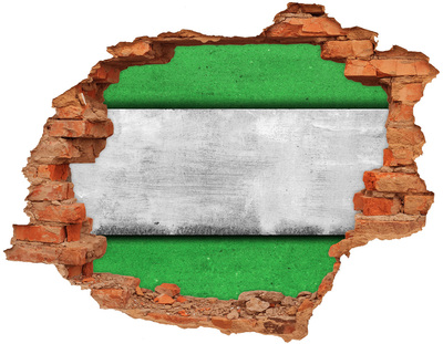 Nálepka 3D diera na stenu samolepiaca Zelená betónová stena