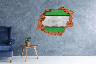 Nálepka 3D diera na stenu samolepiaca Zelená stena