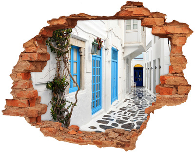 Nálepka 3D diera Gréckej ulice