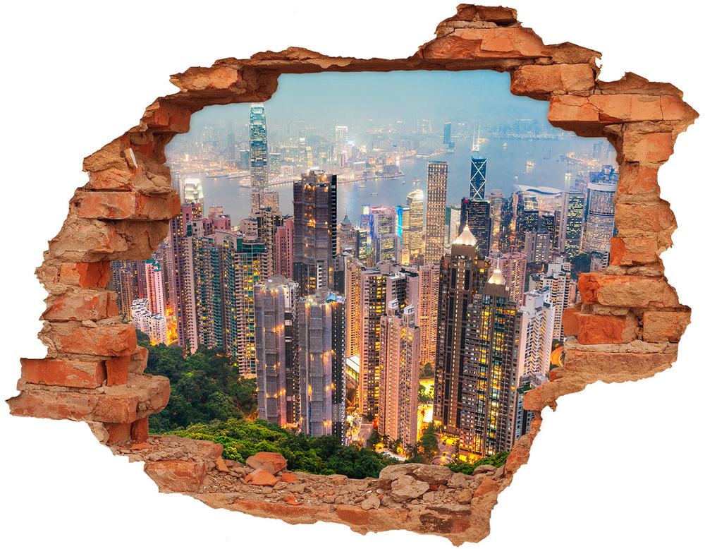 Diera 3D v stene na stenu Hongkong