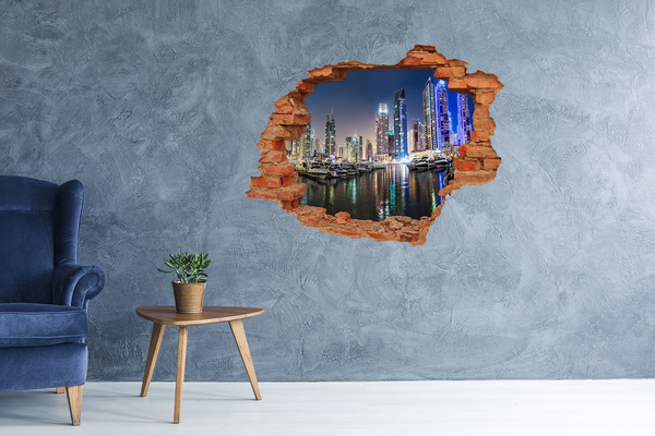 Diera 3D fototapeta nálepka Dubaj v noci