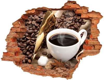 Diera 3D fototapeta nálepka Káva v srdci prírody