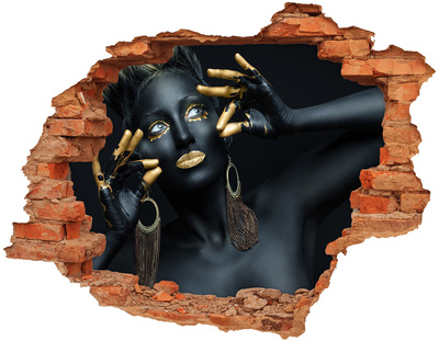 Diera 3D fototapeta nálepka Žena v čiernom