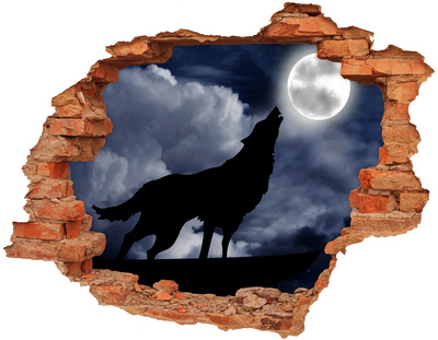 Diera 3D fototapeta nálepka Howlin 'wolf plne