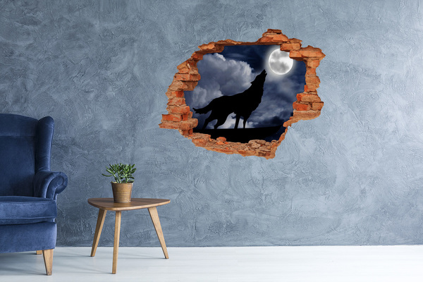 Diera 3D fototapeta nálepka Howlin 'wolf plne