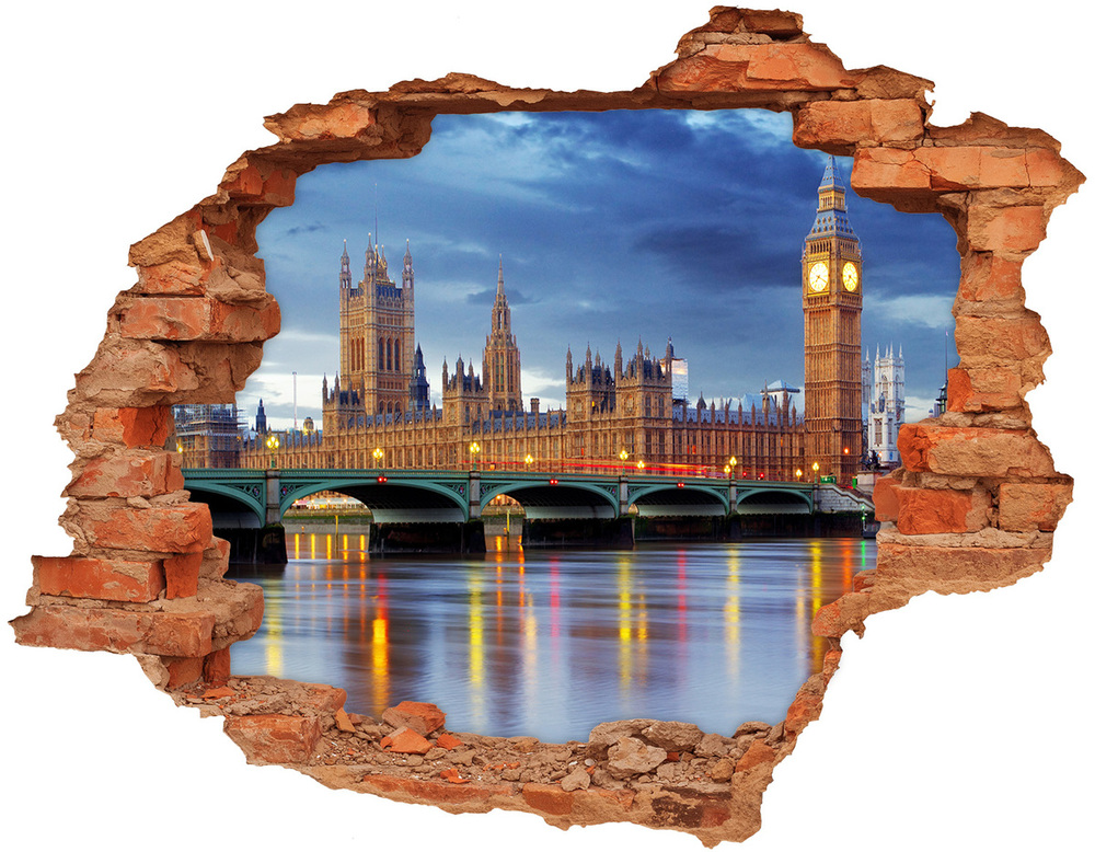Fotoobraz diera na stenu Thames london