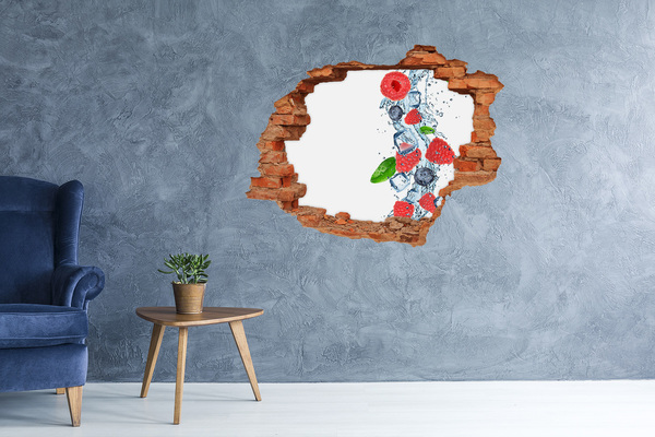 Nálepka 3D diera Ovocný koktail s ľadom