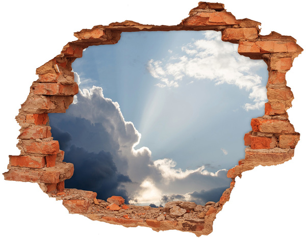 Nálepka diera na stenu Obloha so slnečnými lúčmi