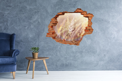 Samolepiaca nálepka betón Kvetinová lúka za múrom