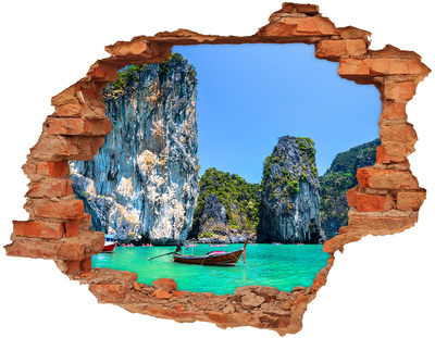 Fototapeta diera na stenu 3D Člny thailand