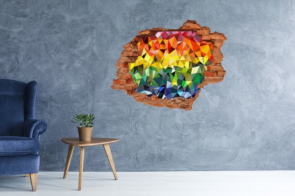 Diera 3D fototapeta nálepka Farebná diera v stene