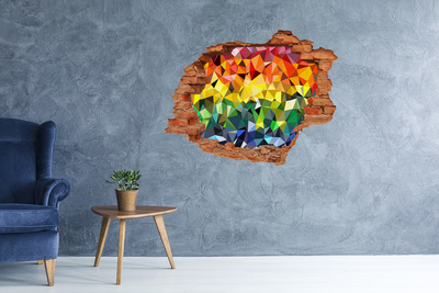 Diera 3D fototapeta nálepka Farebná diera v stene