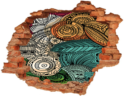 Diera 3D fototapeta na stenu Farebné vzory na kamennom pozadí