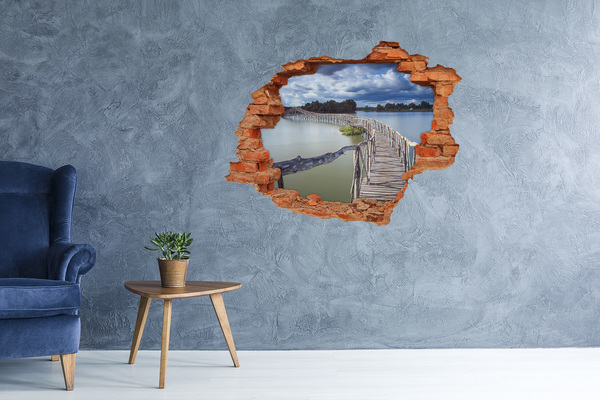 Nálepka fototapeta 3D výhľad Most na vode