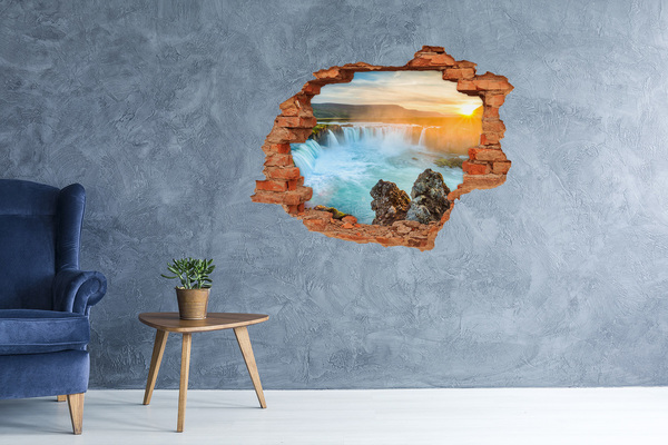 Foto fotografie diera na stenu Vodopád v zapadajúcom slnku