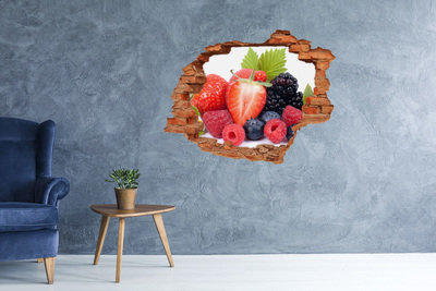 Fototapeta diera na stenu 3D Ovocný raj za múrom