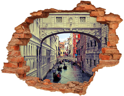 Diera 3D v stene nálepka Venice italy