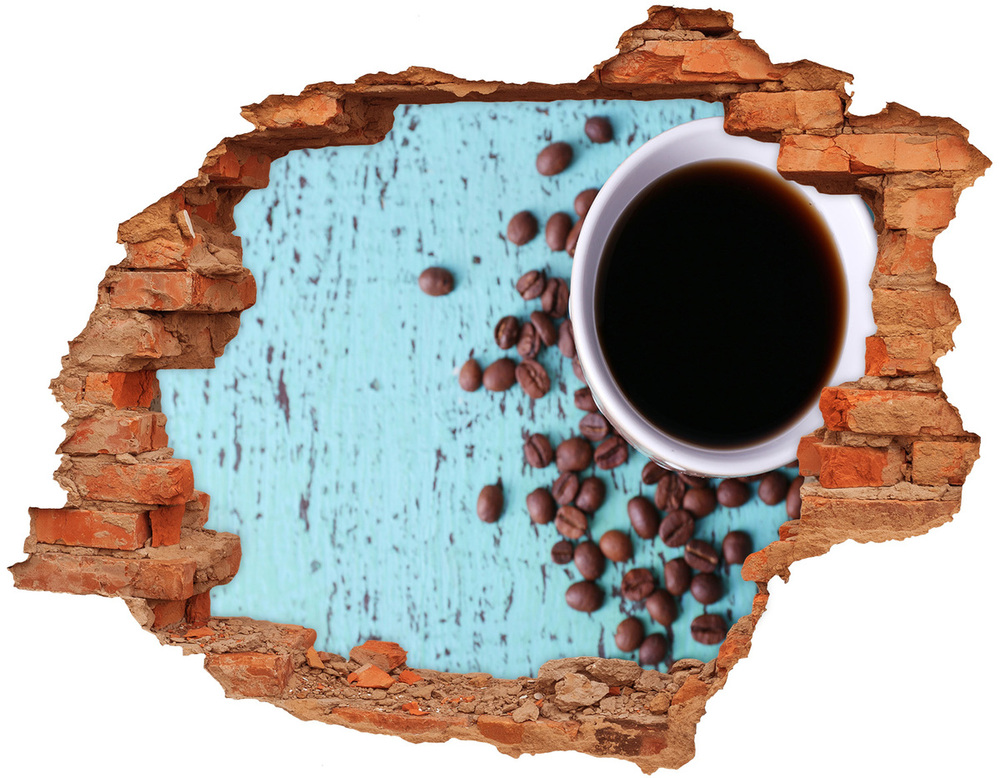Nálepka fototapeta 3D na stenu Čierna káva