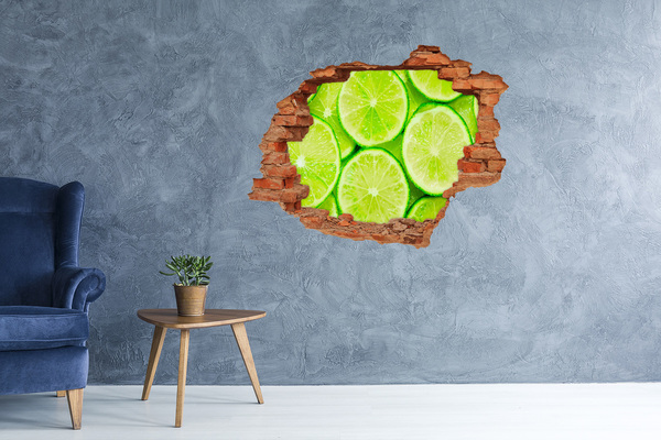 Fototapeta diera na stenu 3D Čerstvé vápno v betóne