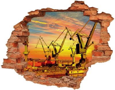 Nálepka 3D diera na stenu Lodenice v gdansku