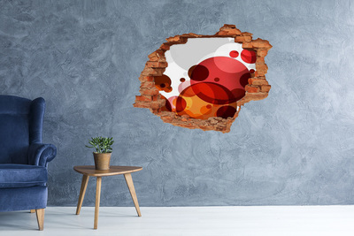 Samolepiaca nálepka na stenu Farebné bubliny v diere v stene