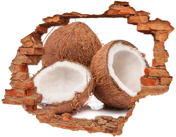 Fototapeta diera na stenu 3D Kokosové poklady