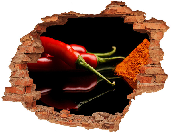 Diera 3D fototapeta nálepka Chilli a kajenské korenie