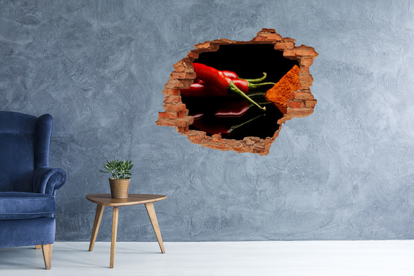 Diera 3D fototapeta nálepka Chilli a kajenské korenie