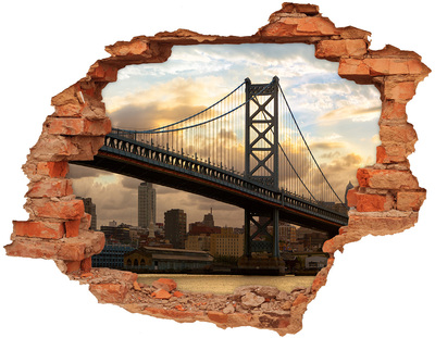 Diera 3D v stene na stenu Bridge philadelphia