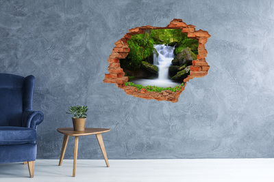 Fototapeta diera na stenu 3D Vodopád v lese