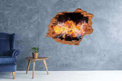 Diera 3D fototapeta na stenu Oheň proti vode