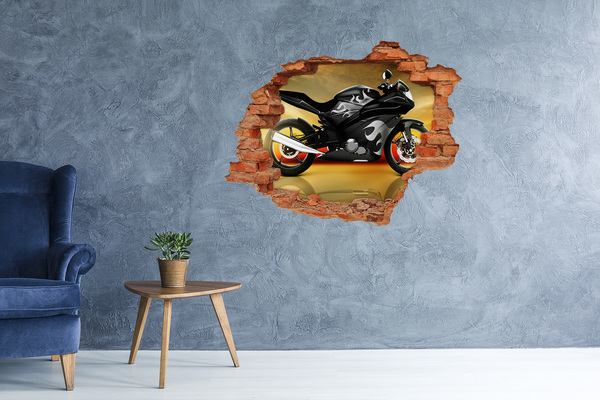 Nálepka fototapeta 3D výhľad Horiaci motocykel