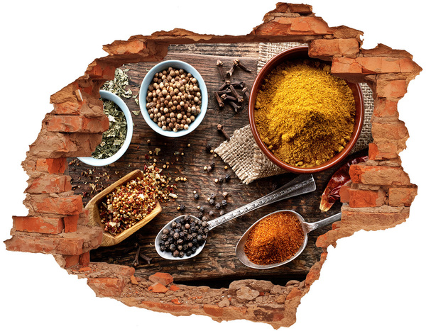 Diera 3D fototapeta nálepka Kuchynské korenie