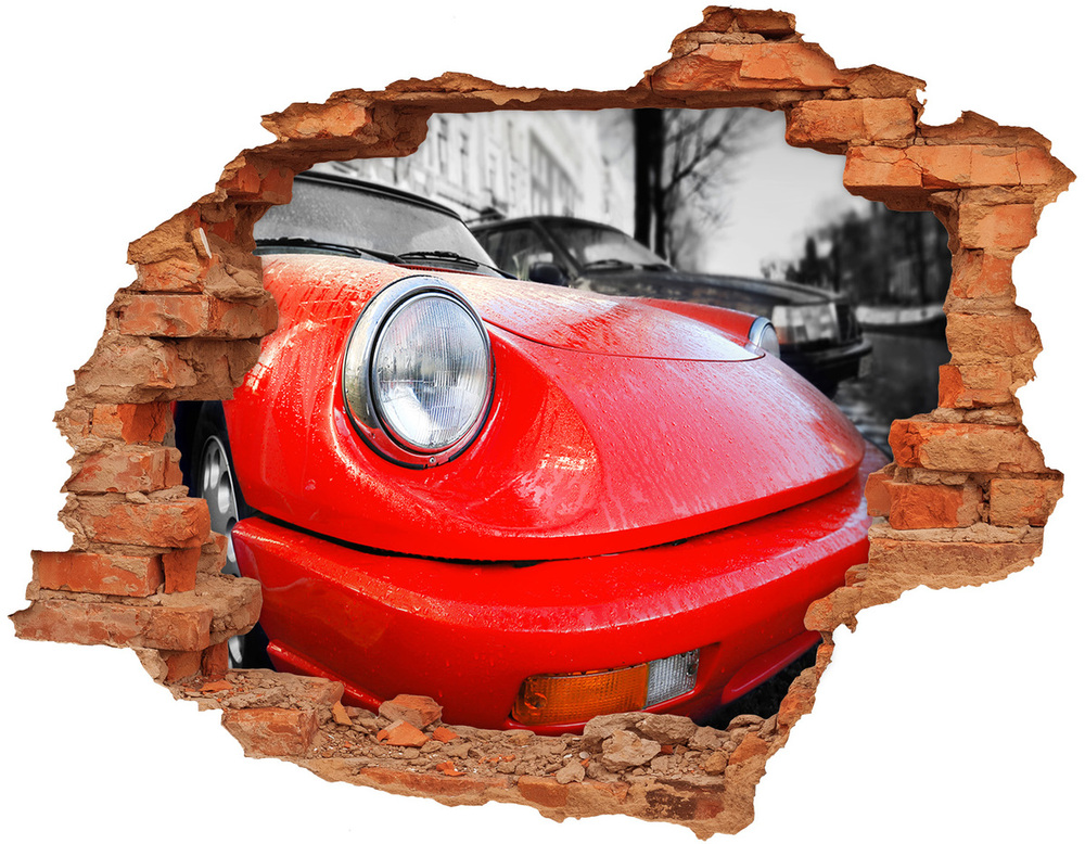Fototapeta diera na stenu 3D Klasická autá