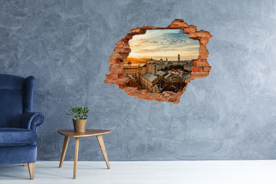 Nálepka 3D diera na stenu Sunrise lions