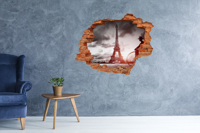 Fototapeta diera na stenu 3D Eiffelova veža v paríži