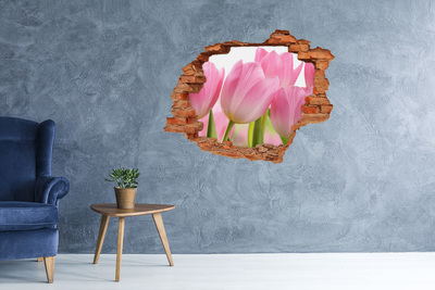 Nálepka fototapeta 3D Ružové tulipány