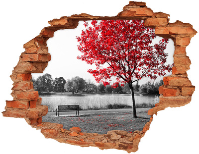 Diera 3D foto tapeta nálepka Red tree