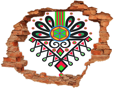 Samolepiaca nálepka na stenu Farebný ľudový vzor