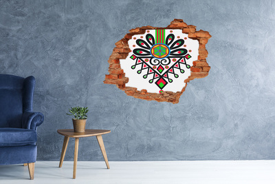 Samolepiaca nálepka na stenu Farebný ľudový vzor