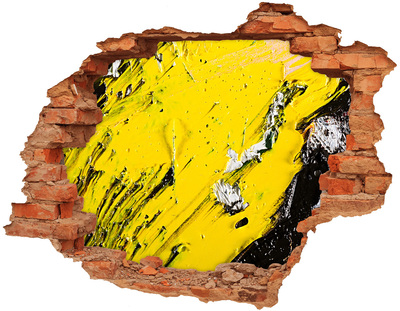 Nálepka 3D diera Zlatá diera v betóne