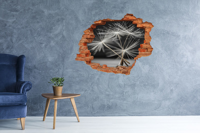 Nálepka fototapeta 3D Kvety púpavy v betóne