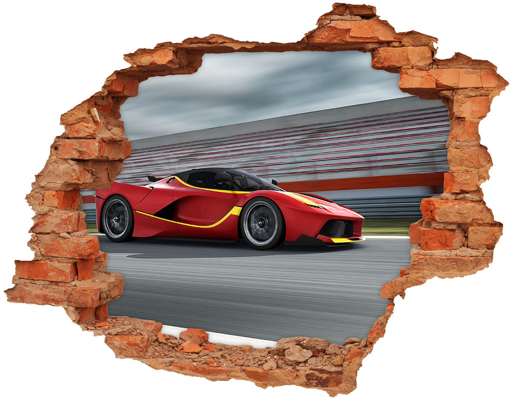 Fototapeta diera na stenu 3D Športové autá
