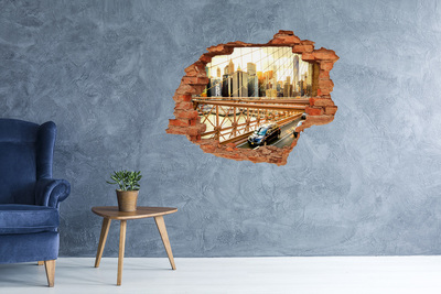 Fototapeta diera na stenu 3D Brooklynský most pri západe slnka