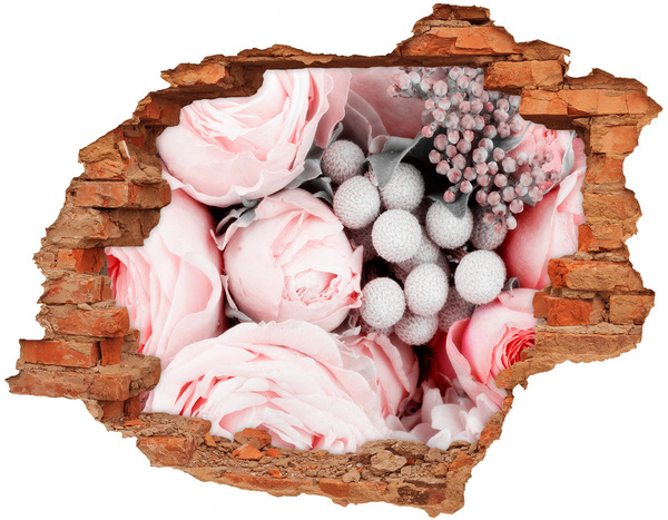 Diera 3D fototapeta nálepka Kvetinový raj za múrom