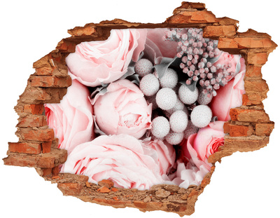 Diera 3D fototapeta nálepka Kvetinový raj za múrom