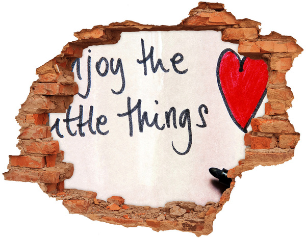 Fotoobraz diera na stenu Poškodená stena s nápisom